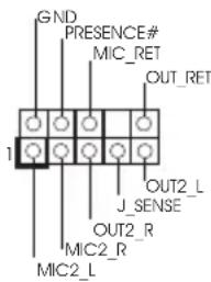 GND PRESENCE# MIC_RET OUT_RET 1 J_SENSE OUT2_L J_SENSE OUT2_R MIC2_R MIC2_L