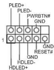 PLED+ PLED- PWRBTN# GND 1 GND RESET# GND HDLED- HDLED+