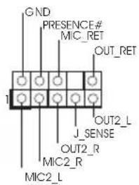 GND PRESENCE# MIC_RET OUT_RET 1 J_SENSE OUT2_R MIC2_R MIC2_L