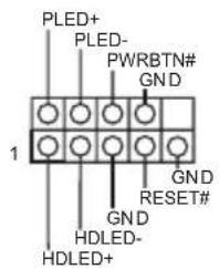 PLED+ PLED- PWRBTN# GND 1 GND RESET# GND HDLED- HDLED+
