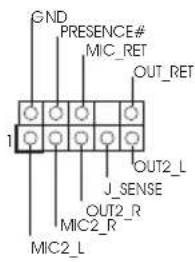 GND PRESENCE# MIC_RET OUT_RET 1 J_SENSE OUT2_L MIC2_R MIC2_L
