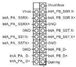 Vbus IntA_PA_SSRX- IntA_PA_SSRX+ GND IntA_PA_SSTX- IntA_PA_SSTX+ GND IntA_PA_D- IntA_PA_D+ VbusVbus IntA_PB_SSR X- GND IntA_PB_SST X- GND IntA_PB_D- Dummy