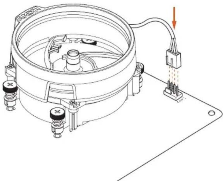 ASROCK X370 Pro4 - Installing the CPU Box Cooler SR1 - 4