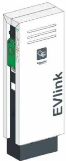SCHNEIDER EVlink Parking EVF2S22P4ER - Floor standing station: dimensions / Dimensions borne sur pied - 4