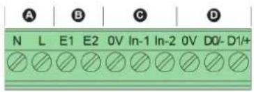 SCHNEIDER EVlink Parking EVF2S7P02R - Auxiliary power supply + Right-hand socket functions / Alimentation auxiliaire + Fonctionnalités de la prise de droite - 1
