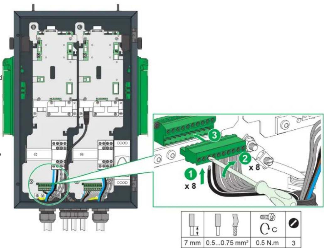 SCHNEIDER EVlink Parking EVF2S7P02R - Left-hand socket functions / Fonctionnalités de la prise de gauche - 2