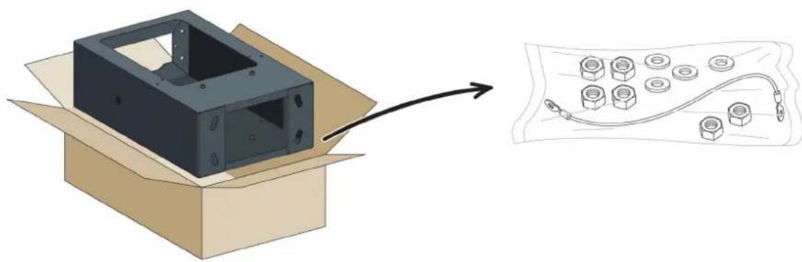 SCHNEIDER EVlink Parking EVF2S7P02R - Box contents: pedestal / Contenu du carton du pied - 1