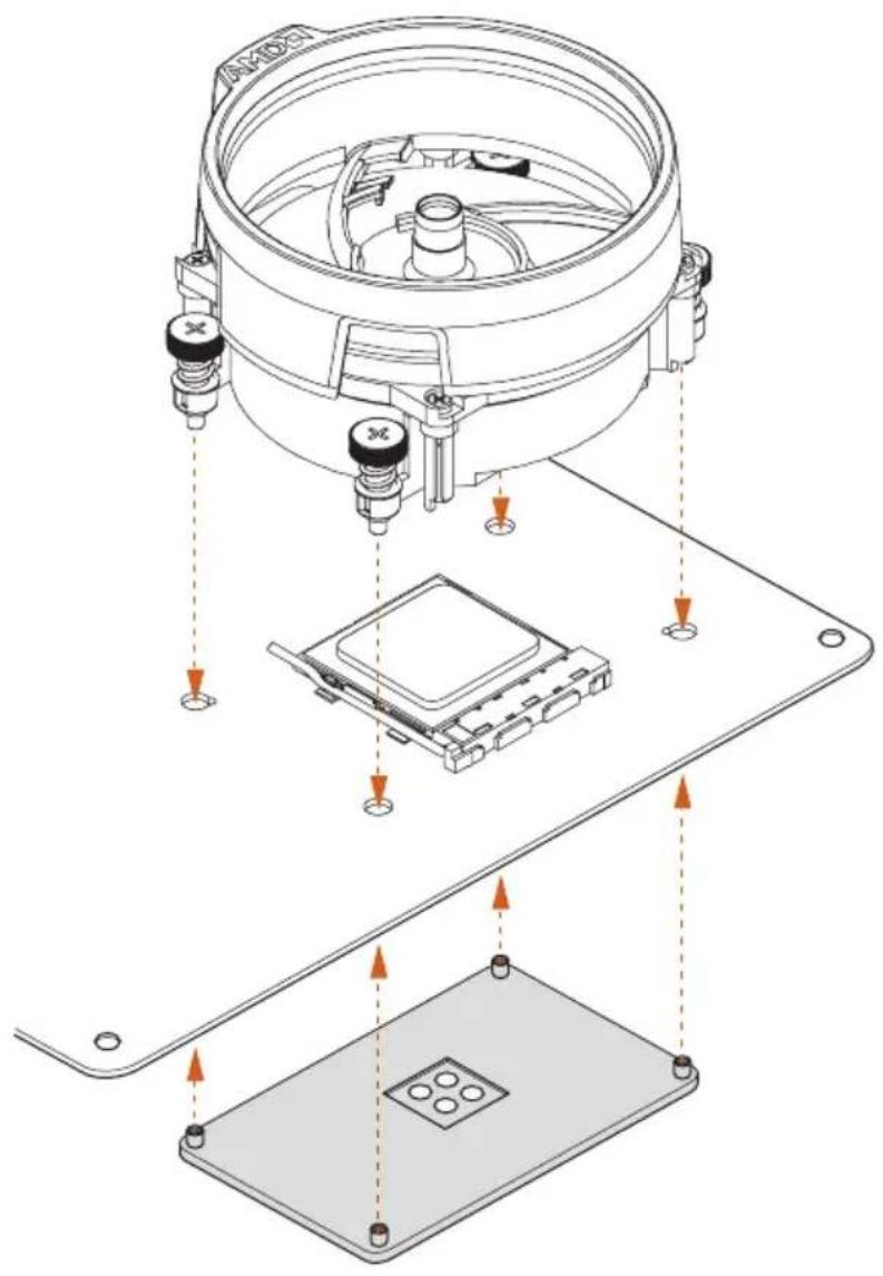 ASROCK A520M Pro4 - Installing the CPU Box Cooler SR1 - 3