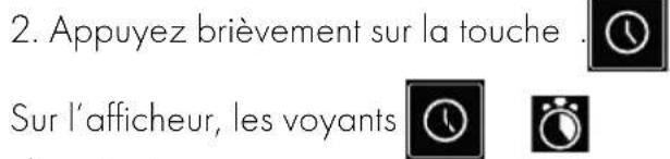 2. Appuyez brièvement sur la touche . Sur l'afficheur, les voyants