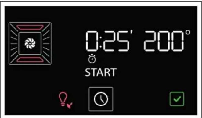 0:25' 200° START