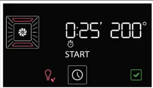 0:25' 200° START