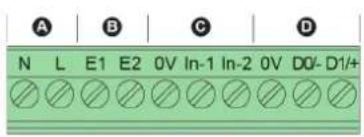 SCHNEIDER EVlink Parking EVF2S22P44 - Auxiliary power supply + Right-hand socket functions / Alimentation auxiliaire + Fonctionnalités de la prise de droite - 1
