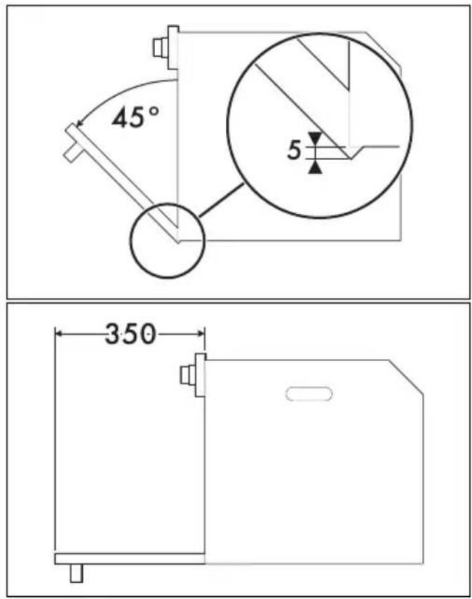 45° 5 350