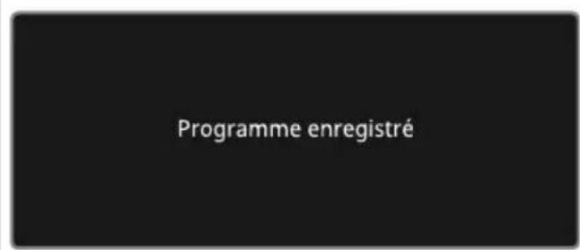 Programme enregistré