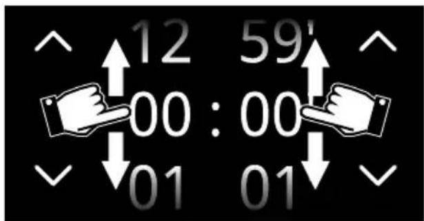 12 59' 00 : 00 01 01