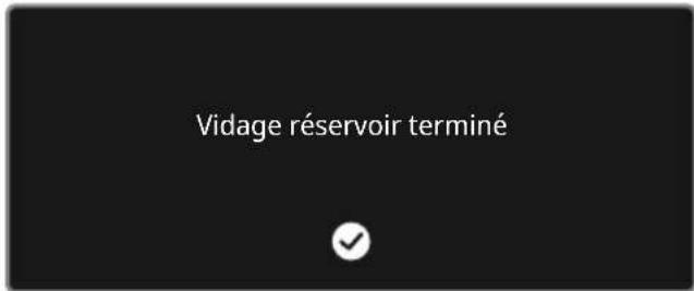 Vidage réservoir terminé