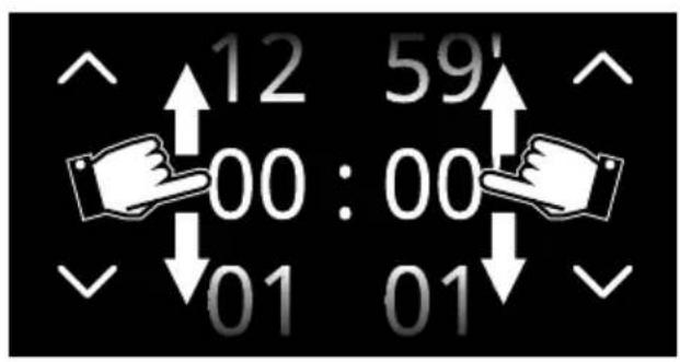 12 59' 00 : 00 01 01