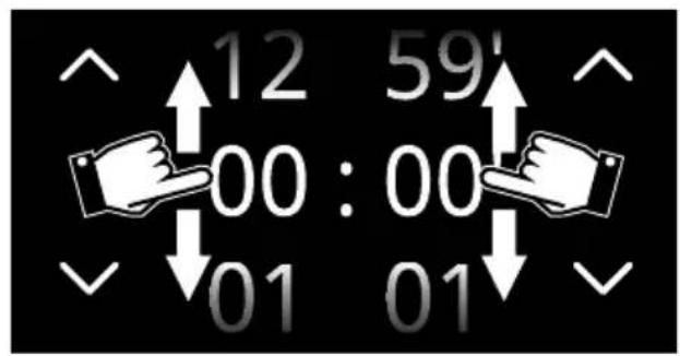 12 59' 00 : 00 01 01
