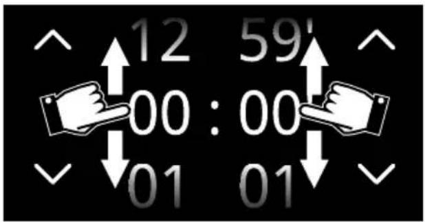 12 59' 00 : 00 01 01