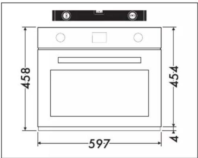 SMEG SO4902M1N - Afmetingen van het apparaat (mm) - 1