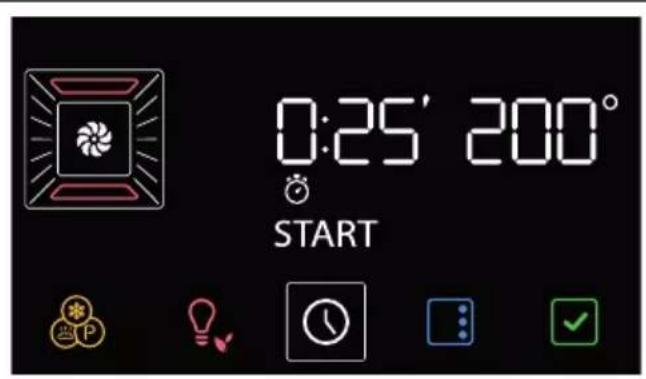 0:25' 200° START
