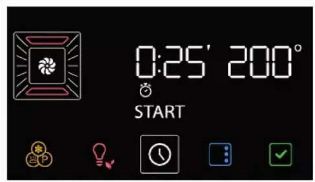 0:25' 200° START