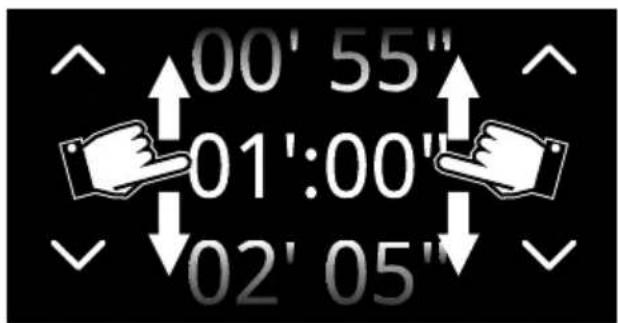 00' 55" 01':00" 02' 05"