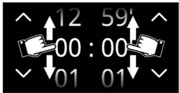 12 59' 00 : 00 01 01