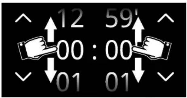 12 59' 00 : 00 01 01