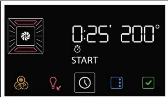 0:25' 200° START