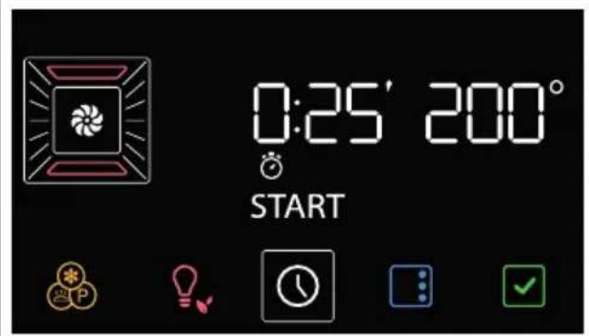 0:25' 200° START