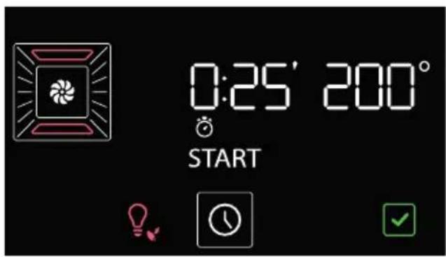 0:25' 200° START