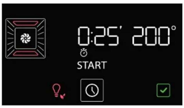 0:25' 200° START