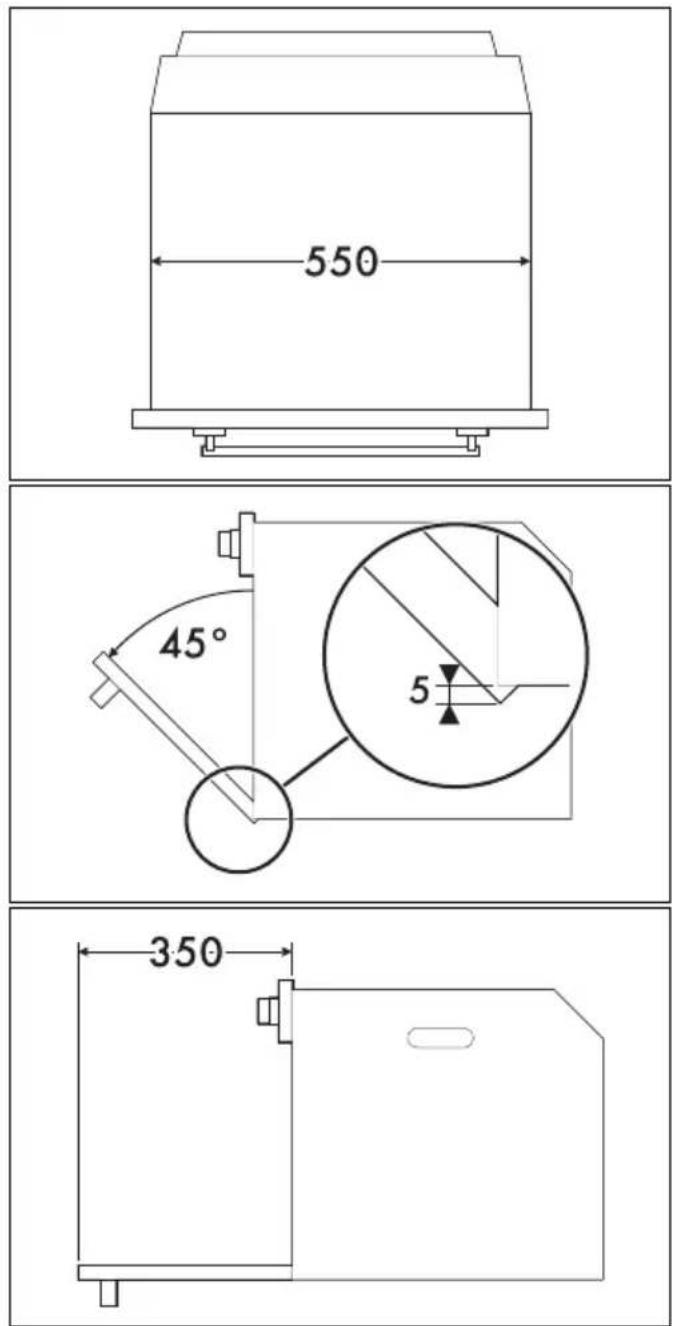 SMEG SO4102S3G - Dimensions hors tout de l'appareil (mm) - 3