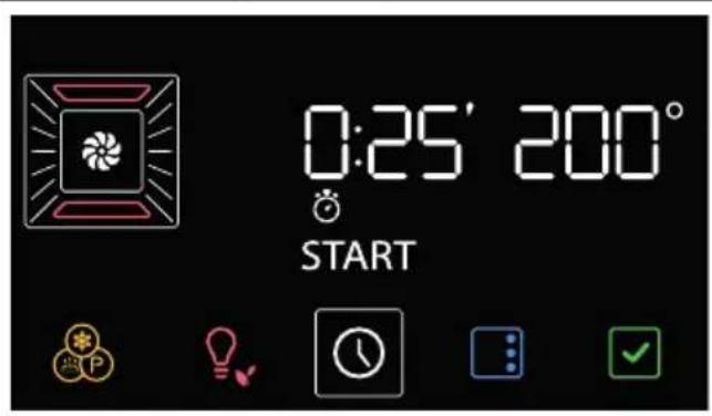 0:25' 200° START
