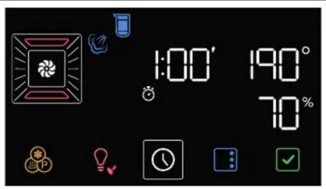 SMEG SO4102S3B3 - Sélection d'une cuisson avec vapeur assistée - 7