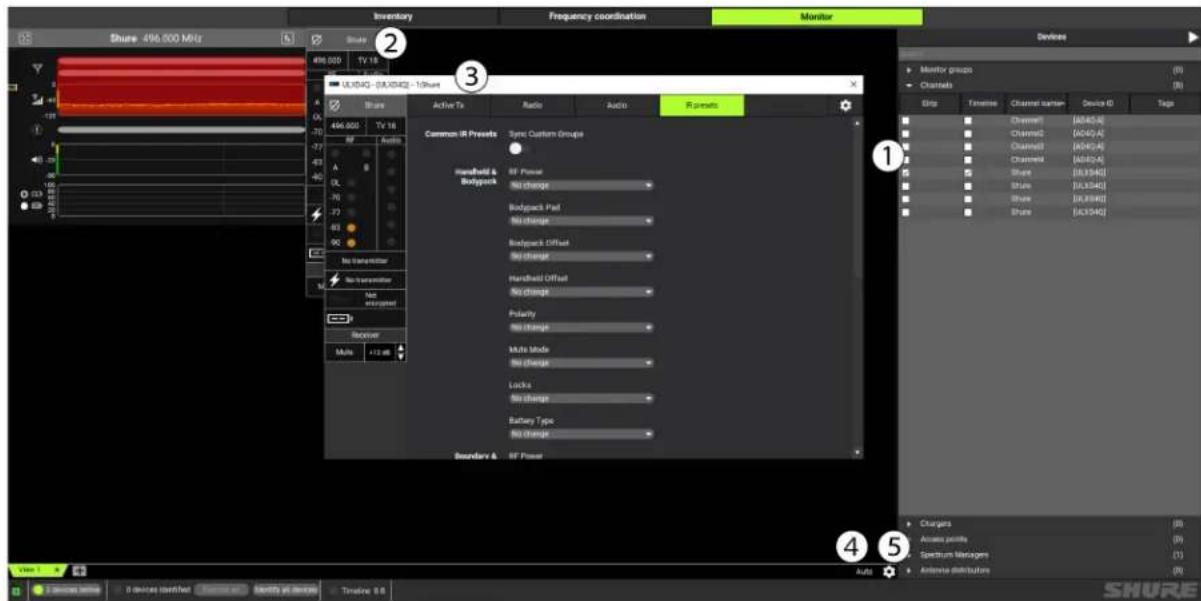 SHURE Wireless Workbench 7 - Étape 8 : Contrôler et commander votre système - 1