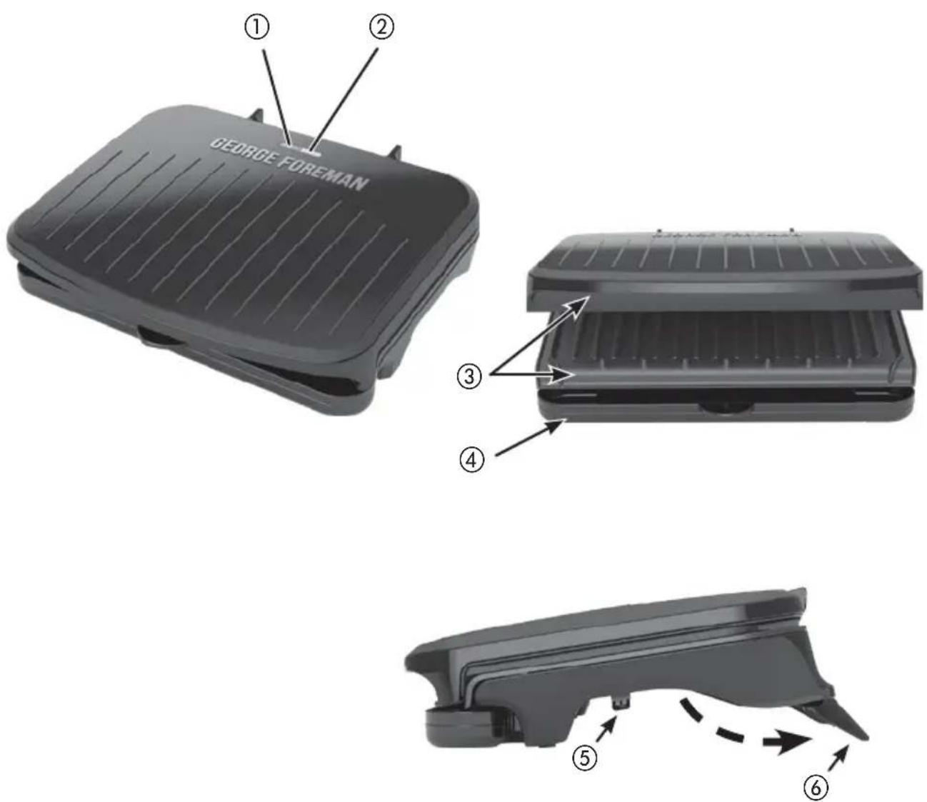 GEORGE FOREMAN GRS075B - GETTING TO KNOW YOUR GRILL - 1