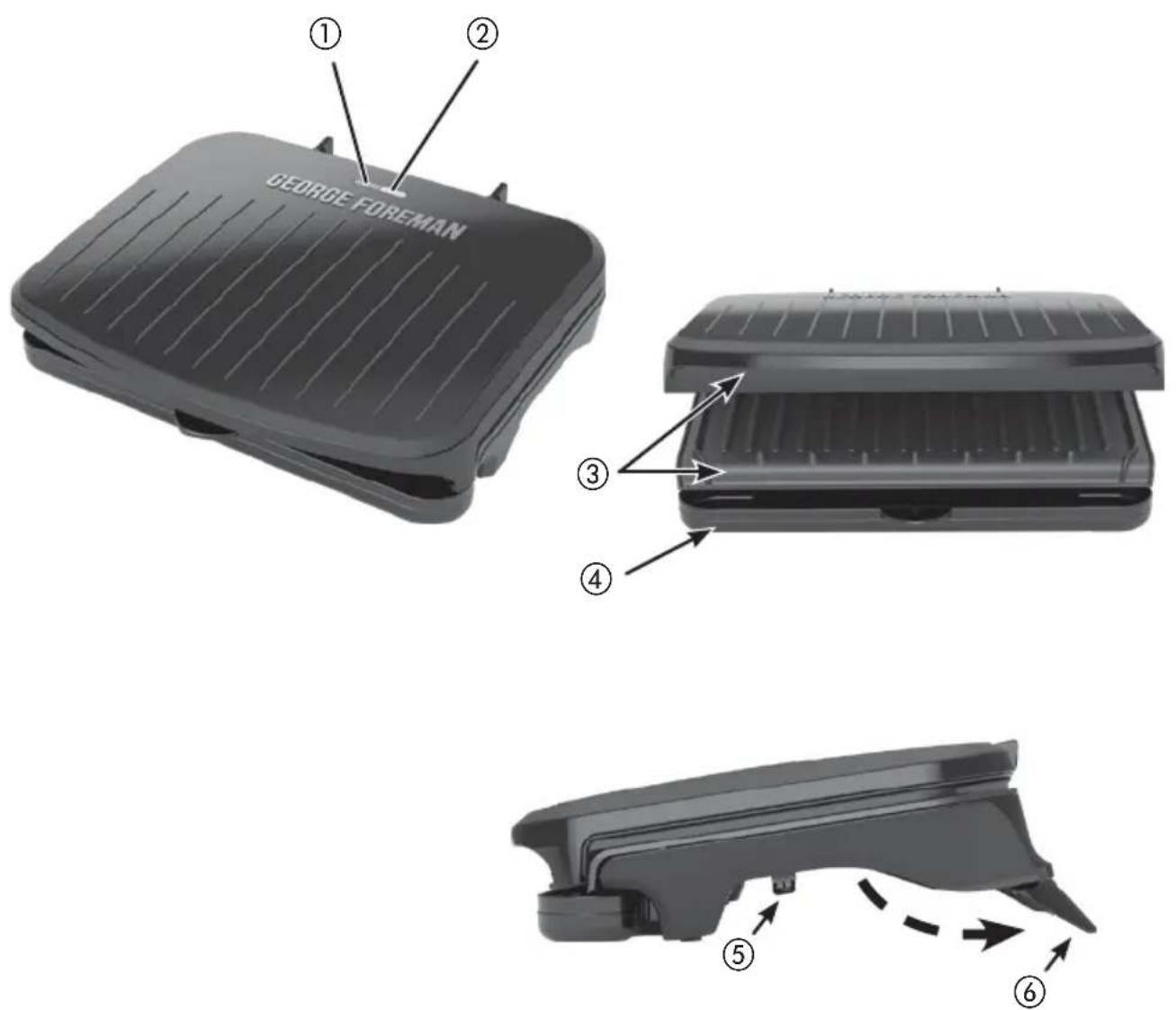 GEORGE FOREMAN GRS075B - CONOZCA SU PARRILLA - 1