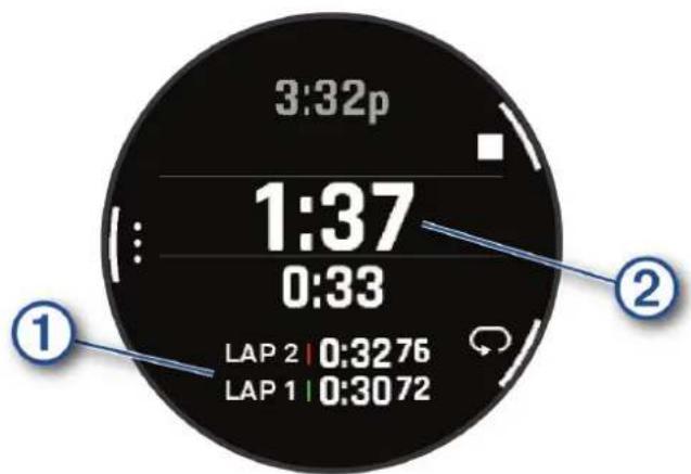 GARMIN fēnix 7X Pro - Utilisation du chronomètre - 1