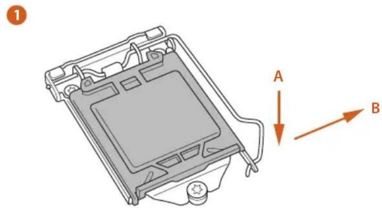 ASROCK B365 Pro4 - Installing the CPU - 2