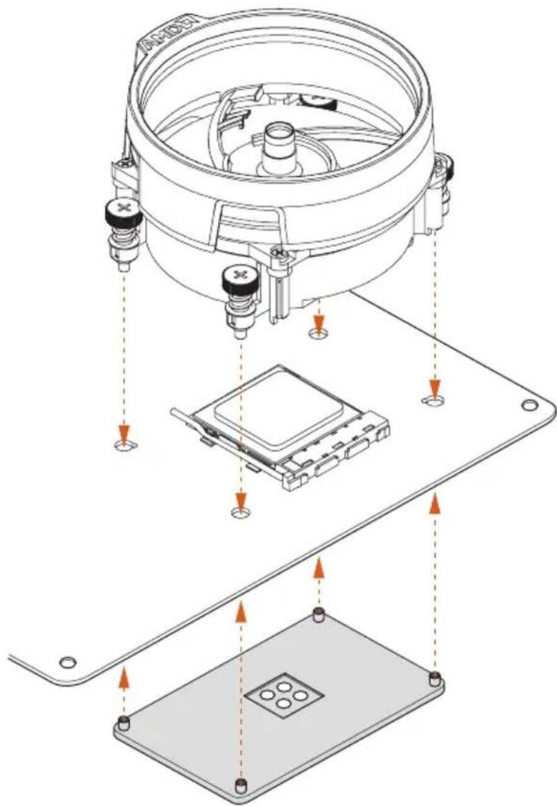 ASROCK X570 Phantom Gaming X - Installing the CPU Box Cooler SR1 - 3