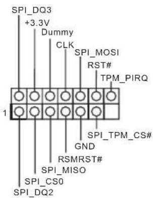 SPI_DQ3 +3.3V Dummy CLK SPI_MOSI RST# TPM_PIRQ 1 SPI_TPM_CS# GND RSMRST# SPI_MISO SPI_CS0 SPI_DQ2