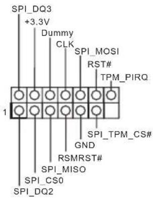 SPI_DQ3 +3.3V Dummy CLK SPI_MOSI RST# TPM_PIRQ 1 SPI_TPM_CS# GND RSMRST# SPI_MISO SPI_CS0 SPI_DQ2