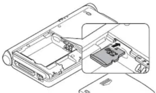 OLYMPUS VoiSquare DS F1 - Insertion d'une microSD carte - 1