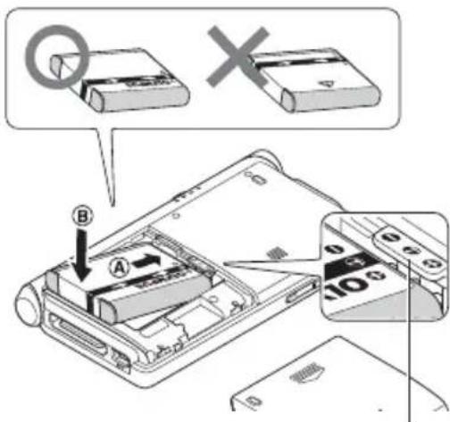 OLYMPUS VoiSquare DS F1 - De batterij plaatsen - 2