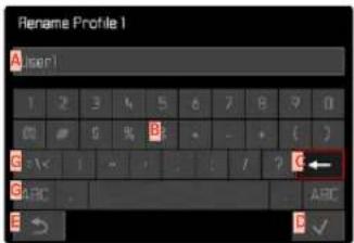 Rename Profile 1 A user 1 2 3 4 5 6 7 8 9 0 (0) G % B - - + ( ) G < 1 - - - - - / ? C ← ABC ABC E → C ✓