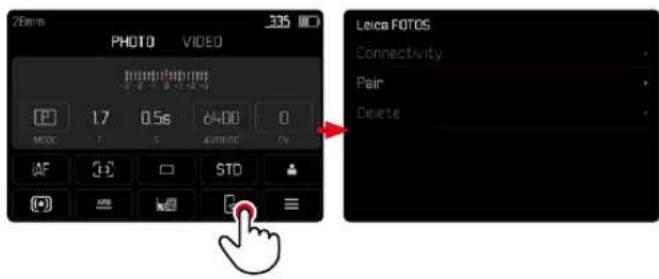 PHOTO VIDEO PhotoFrequency 1.7 0.5s 6400 0 MODE 1 S 48900 CN AF 30 STO (○) Leica FOTOS Connectivity Pair Delete
