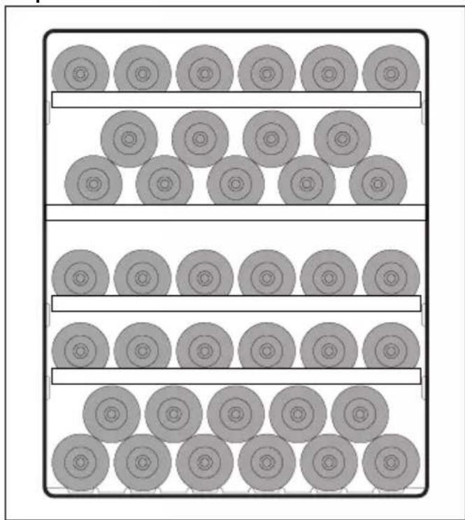 SMEG CVI638LN3 - Utilisation des compartiments de la cave à vin - 1
