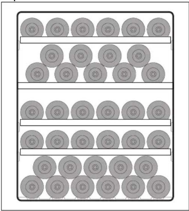 SMEG CVI138LG - Utilisation des compartiments de la cave à vin - 1